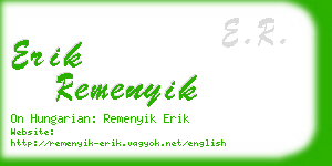 erik remenyik business card